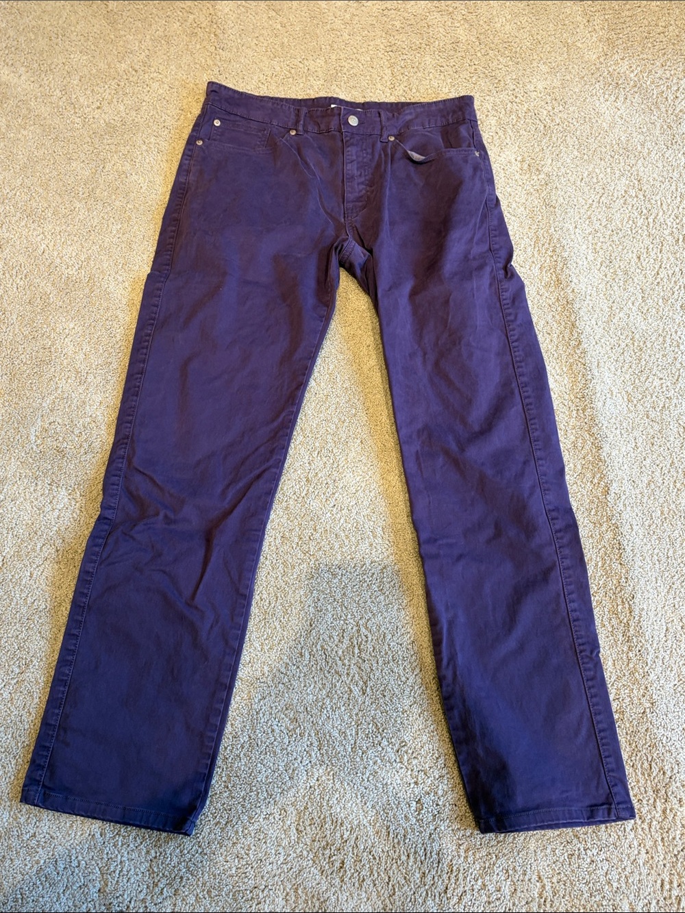 Men's Peter Millar Slim Straight Pants in Deep Purple 32” Waist 30” inseam